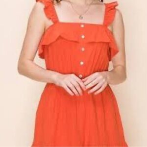 🧡FAVLUX Orange Ruffle Mini Dress🧡